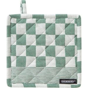 DDDDD - Barbeque - 2x Pannenlappen - Set van 2 stuks - Hittebestending - Katoen - 21x21 cm - Groen