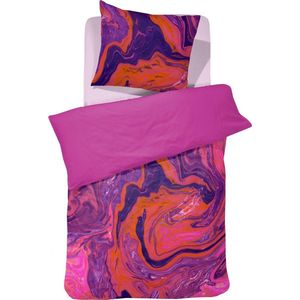 Damai - Dekbedovertrekset - Shocking Pink - 140 x 200/220 cm - Katoen-Satijn