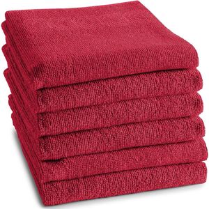 DDDDD keukendoek Logo - 50x55 cm - Red - 6 stuks
