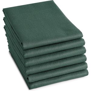 DDDDD - 6x Theedoek - Logo - 60x65 cm - Groen - Set van 6 stuks