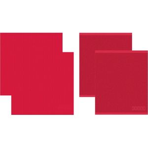 Klassieke kwaliteit Keukendoek en theedoek rood ruit