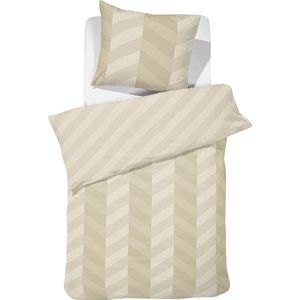 Damai dekbedovertrek Atomy - Satijn - 140x200/220 cm - Soft Beige
