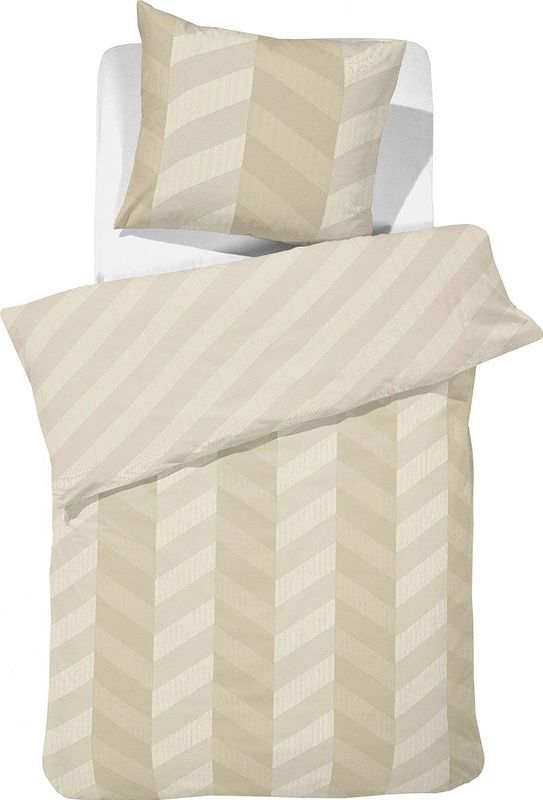 Damai dekbedovertrek Atomy - Satijn - 140x200/220 cm - Soft Beige