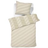 Damai dekbedovertrek Atomy - Satijn - 260x200/220 cm - Soft Beige