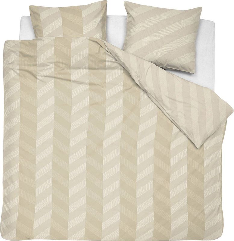 Damai dekbedovertrek Atomy - Satijn - 260x200/220 cm - Soft Beige