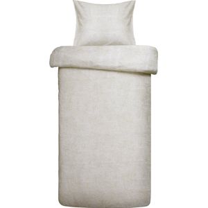 Damai dekbedovertrek Ebba - Biologisch Katoen - 140x200/220 cm - Beige + 1 kussensloop 60x70