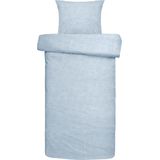 Damai dekbedovertrek Ebba - Biologisch Katoen - 140x200/220 cm - Lichtblauw + 1 kussensloop 60x70