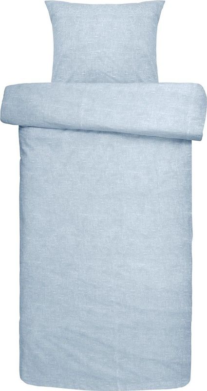 Damai dekbedovertrek Ebba - Biologisch Katoen - 140x200/220 cm - Lichtblauw + 1 kussensloop 60x70