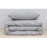 Damai - Ebba - Dekbedovertrek - Grijs - Biologisch Katoen - Inclusief 2 Kussenslopen