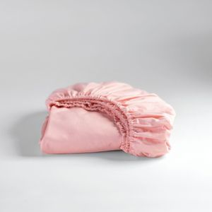 Romanette Hoeslaken Flanel stretch Poederroze