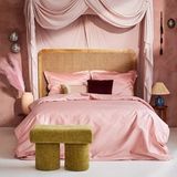 Cinderella Sundays Dekbedovertrek - 1 persoons - Satijn - 140x200/220 cm - licht roze