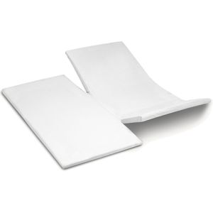 Cinderella - Sundays - Topper Hoeslaken met split - 200x210 cm - Tot 15 cm matrashoogte - 100% Katoen-Satijn - Wit