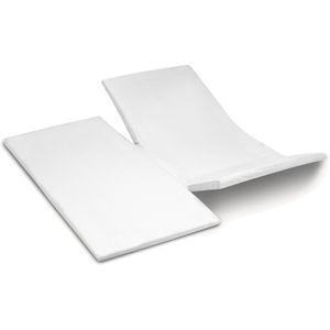 Cinderella - Sundays - Topper Hoeslaken met dubbele split - Tot 15 cm matrashoogte - Satijn - 180x200 cm - Wit