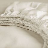 Cinderella - Sundays - Topper Hoeslaken met split - 200x210 cm - Tot 15 cm matrashoogte - 100% Katoen-Satijn - Ivoor