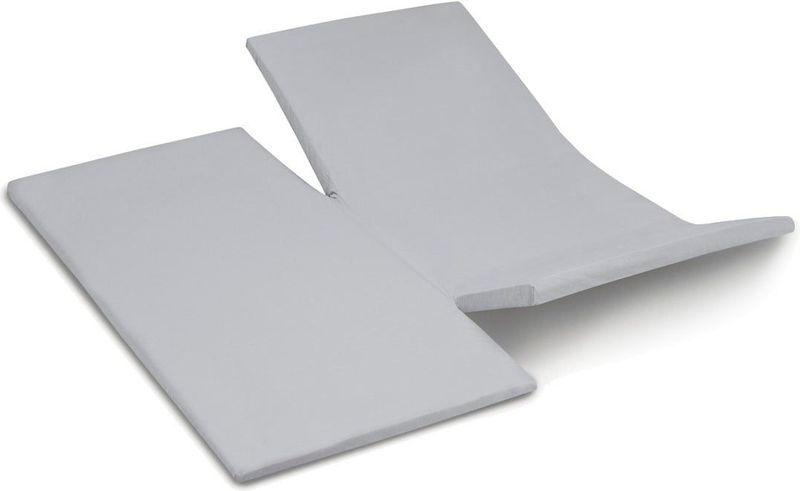 Spannbettlaken mit geteiltem Topper Cinderella Sundays Light Grey (Satin)-200 x 210 cm