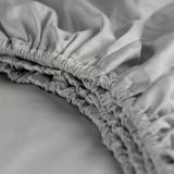 Doppelt geteiltes Topper-Spannbettlaken Cinderella Sundays Light Grey (Satin)-180 x 210 cm
