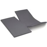 Doppelt geteiltes Topper-Spannbettlaken Cinderella Sundays Anthracite (Satin)-180 x 200 cm