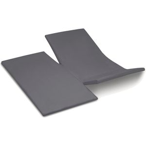 Doppelt geteiltes Topper-Spannbettlaken Cinderella Sundays Anthracite (Satin)-180 x 210 cm