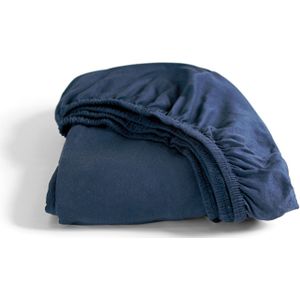 Cinderella - Hoeslaken (tot 25 cm) - Jersey - 120x200 cm - Blauw