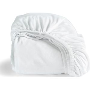 Cinderella Dubbel Jersey Hoeslaken - Ook Geschikt voor Boxspring - 180x200/210 cm - tot 25 cm  - Wit