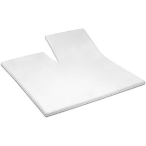 Cinderella Splittopper Hoeslaken - Dubbel Jersey - Ook Geschikt voor Boxspring - 120x200/210/220 cm - tot 25 cm  - Wit