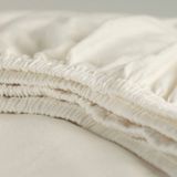 Cinderella - Topper Hoeslaken met split (tot 15 cm) - Double Jersey - 200x200/210 cm - Ivoor