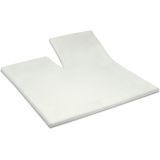 Cinderella - Topper Hoeslaken met split (tot 15 cm) - Double Jersey - 200x200/210 cm - Ivoor