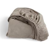 Cinderella Dubbel Jersey Hoeslaken - Twijfelaar - Ook Geschikt voor Boxspring - 120x200/210/220 cm - tot 25 cm  - Taupe
