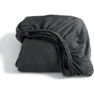 Cinderella - Hoeslaken - tot 25 cm matrashoogte - Double Jersey - 80/90x210/220 & 100x200 - Antraciet