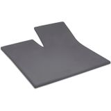Cinderella - Topper Hoeslaken met split (tot 15 cm) - Double Jersey - 180x200/210 cm - Anthracite