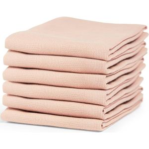 Cinderella Checkmaid Theedoeken set - Set van 6 - Theedoek 100% katoen - 60x65 cm - Roze