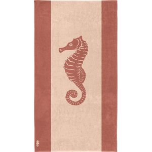 Seahorse - Strandlaken - Katoen - Flow - 100x180 cm - Zandkleur