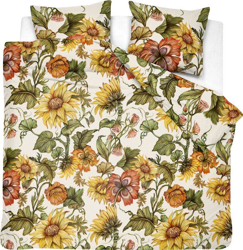 Cinderella - Serenade - Dekbedovertrek - Katoen Satijn - 240x200/220 cm + 2 kussenslopen 60x70 - Okergeel