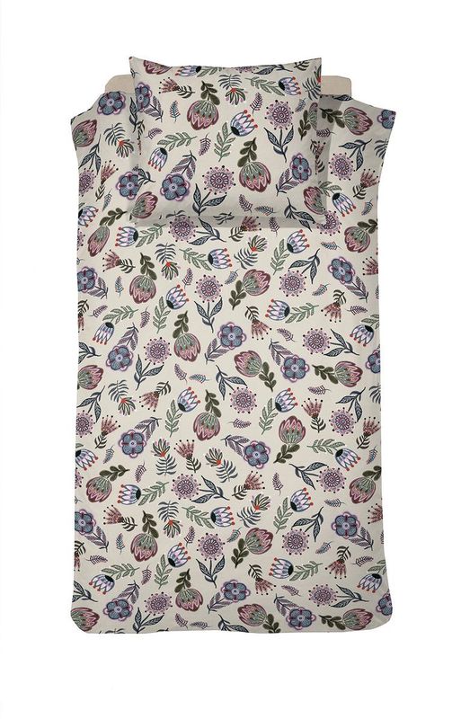 Dekbedovertrek - Blauw - Katoen - Eenpersoons