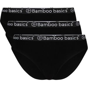 Bamboo Basics - Yara - 3-pak Lage Slips - Zwart - Bamboe Viscose - Organisch Katoen