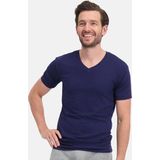 Bamboo Basics Velo - Bamboe T-Shirts V-Hals - Multipack 2 Stuks - Navy