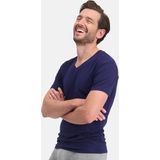 Bamboo Basics Velo - Bamboe T-Shirts V-Hals - Multipack 2 Stuks - Navy