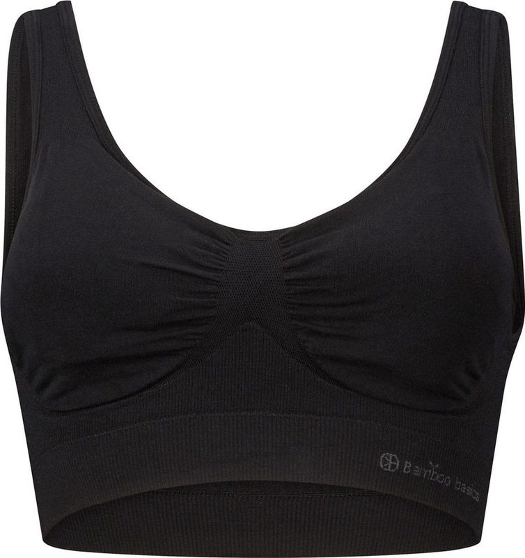 Bamboo Basics Voorgevormde Naadloze Bh Top Fleur met Bamboe Zwart