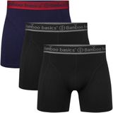 Bamboo Basics - Rico - 3-Pak Heren Boxers - Navy & Zwart - Bamboe Viscose