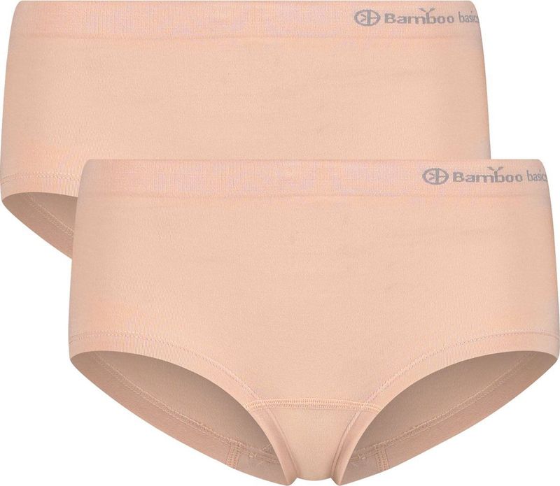Bamboo Basics - Sophie - Huidskleur - 2-pack Naadloos Ondergoed - Dames Hipster