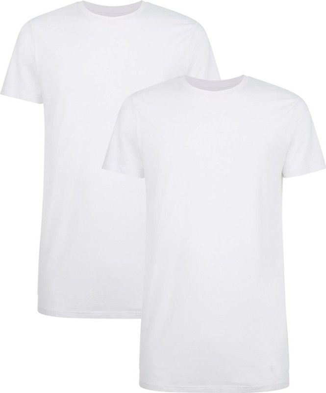 Long Fit T-Shirts Ruben ronde hals (2-pack) - Wit