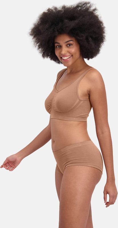 Bamboo Basics - Sophie - Huidskleur - 2-pack Naadloos Ondergoed - Dames Hipster