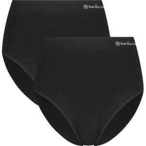 Bamboo Basics High Waist Maxislip Amy met Bamboe (set van 2) Zwart