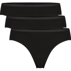 Bamboo Basics - 3-Pak Strings - Zwart - Bamboe Viscose/Organisch Katoen