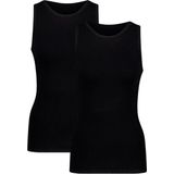 Bamboo Basics - River - Bamboe Tank Top - Zwart - Multipack 2 stuks