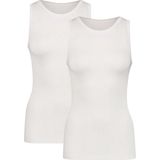 Bamboo Basics - River - Bamboe Tank Top - Wit - Multipack 2 stuks