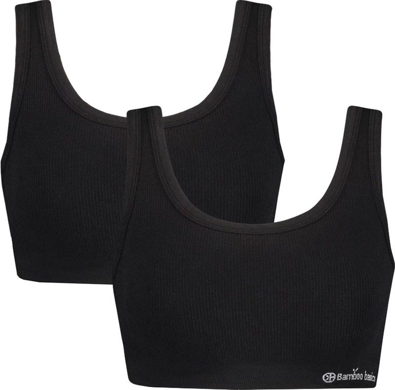 Ruby - Naadloze Bh Top - Zwart - 2-pak - Bamboe Bralette