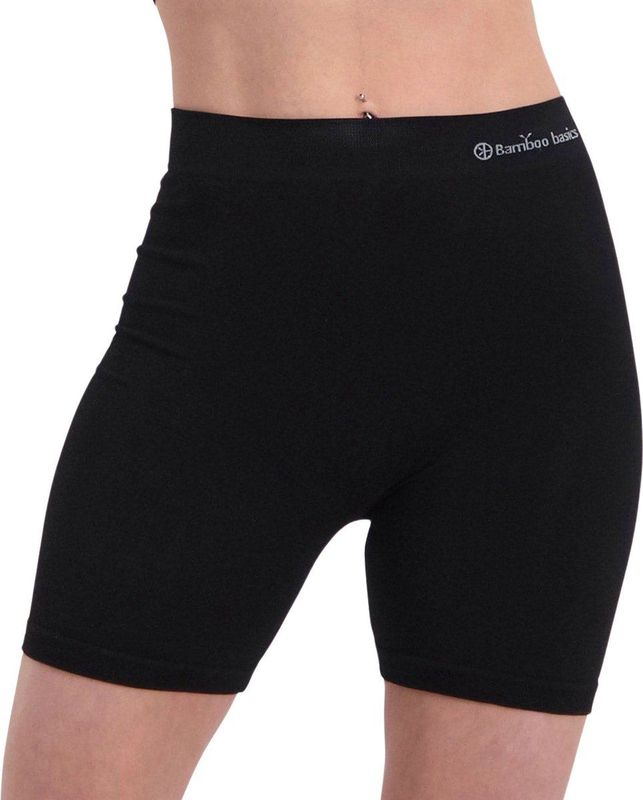Bamboo Basics Biker Short Dames Naadloos Suze - Zwarte Korte Legging Dames - Maat XXL - Bamboe Bikershort Dames - Lange Onderbroek Dames
