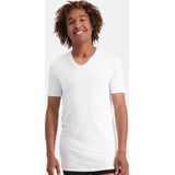 Bamboo Basics - Extra Lange T-shirts - Wit - Heren Ondershirts - Korte Mouw