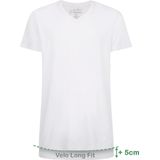 Bamboo Basics - Extra Lange T-shirts - Wit - Heren Ondershirts - Korte Mouw